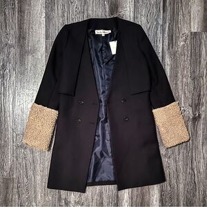 to be adored (tba) | Navy Wool Dress Coat | XS